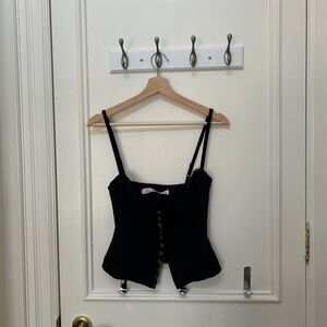 Bella Venice Black Women's Corset-Style Tank Top